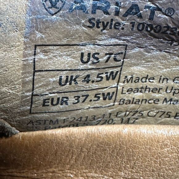 Ariat Shoes Women’s 7C Black Leather Steel Toe Work Clogs Slip Oil Resistant - Picture 8 of 8